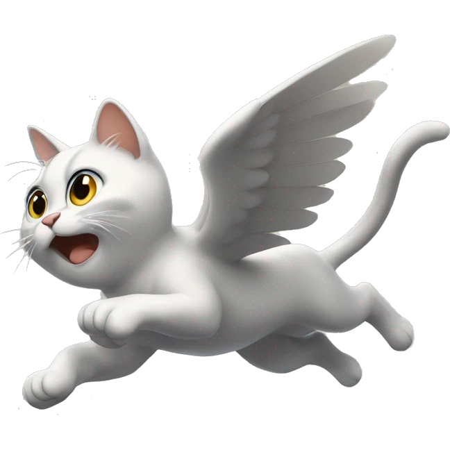 Flying cat emoji