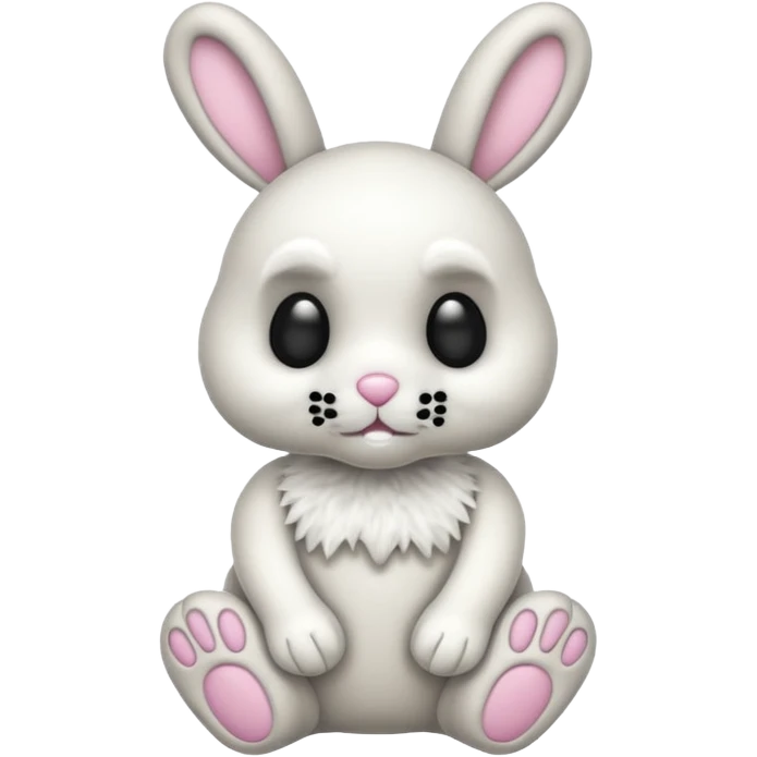Emoji d'une peluche lapin squelette emoji