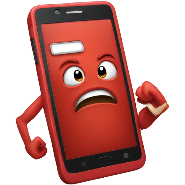 Furious Red smartphone  emoji