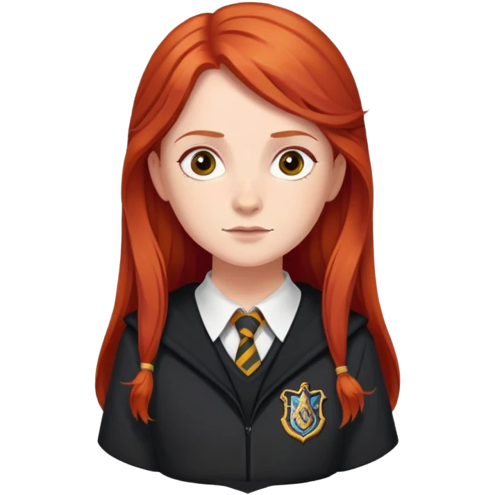 Ginny Weasley in harry potter, wear hogwarts uniform emoji