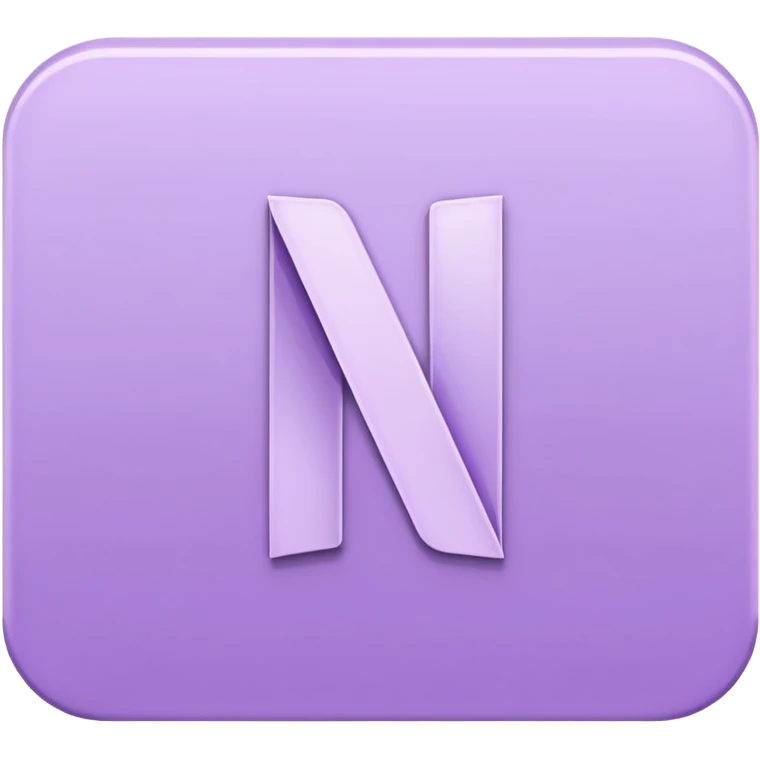 Netflix aesthetic "N" logo in pastel purples emoji