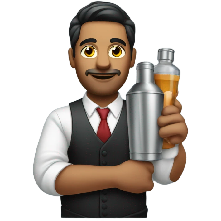 Bartender with shaker emoji