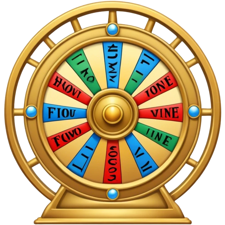 Tarot card with wheel of fortune on it emoji