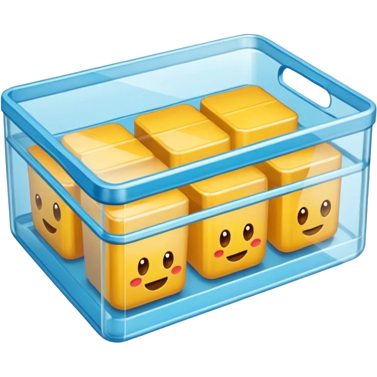 Clear box organizer emoji