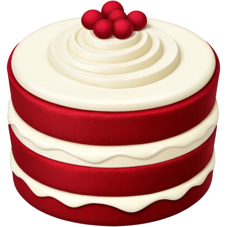 bolo red velvet inteiro, cobertura de cream cheese emoji