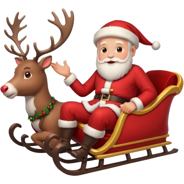 Santa Claus on a sleigh emoji