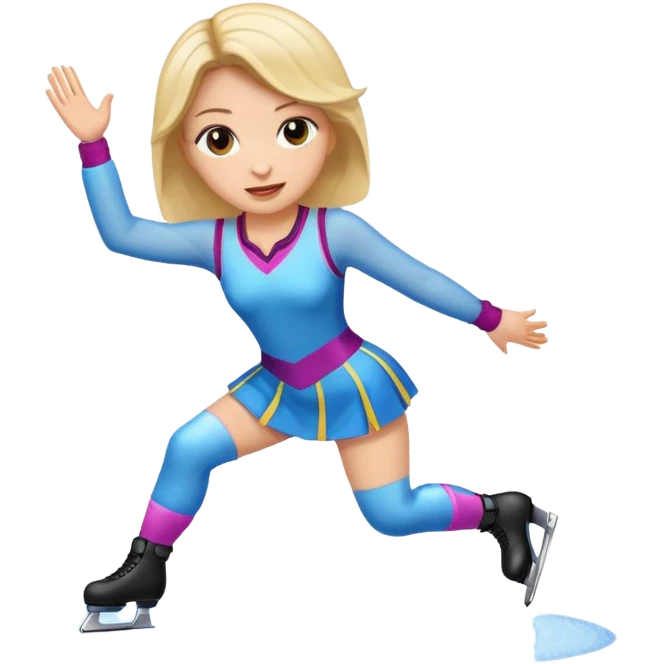 buz pıstının ustunde kayan ve yarısma ıcın elbıse gıymıs kadın emojisi emoji