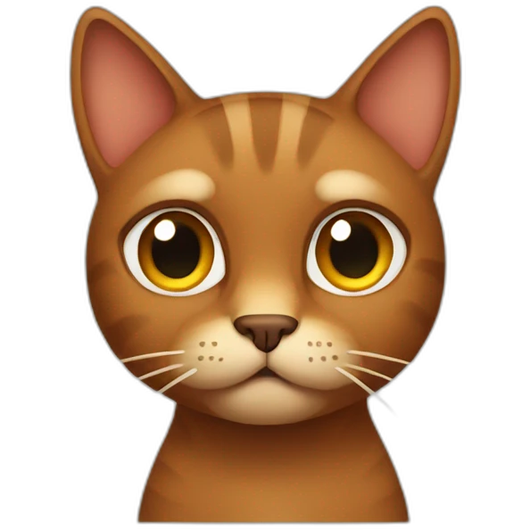 Brown cat annoyed emoji