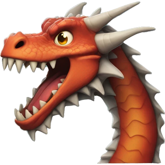 a scary dragon emoji