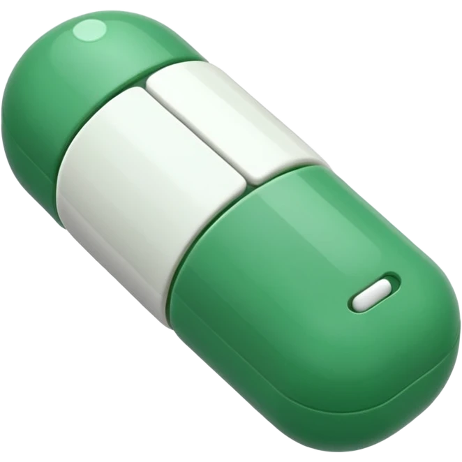 pill emoji green and white emoji