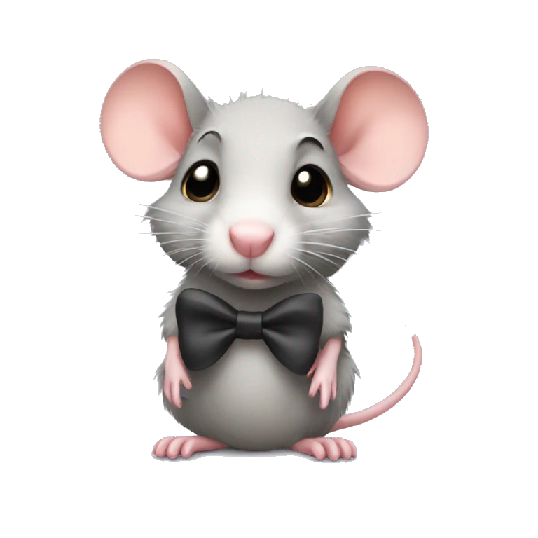 rat with a hair bow emoji