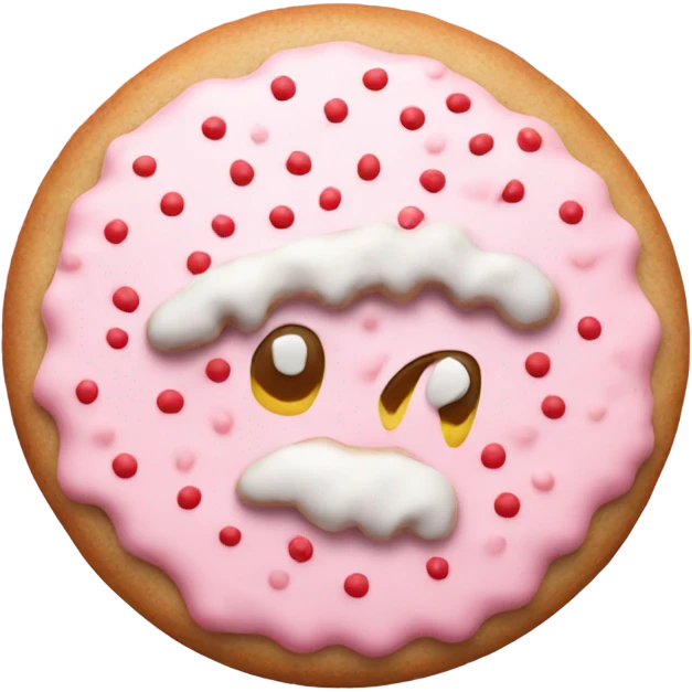 Pink Christmas cookie emoji