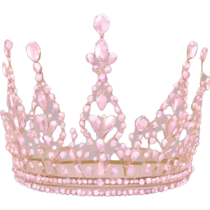 Royal tiara with pale pink jewels emoji