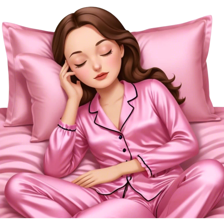 blair waldorf sleeping with la perla silk pink pyjamas  emoji