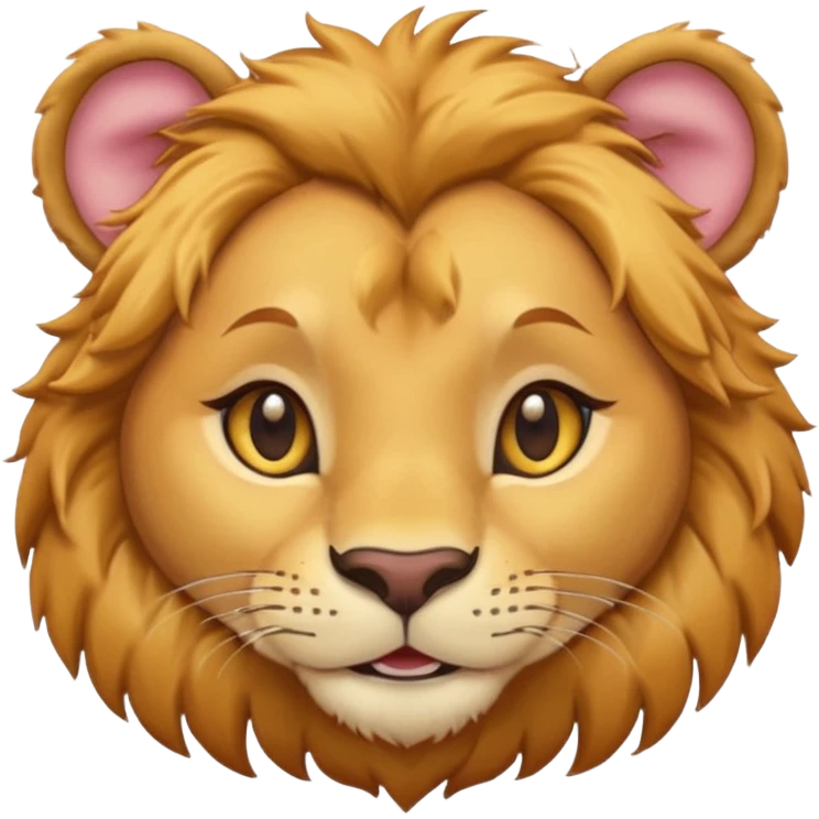 Happy cute Lioness emoji