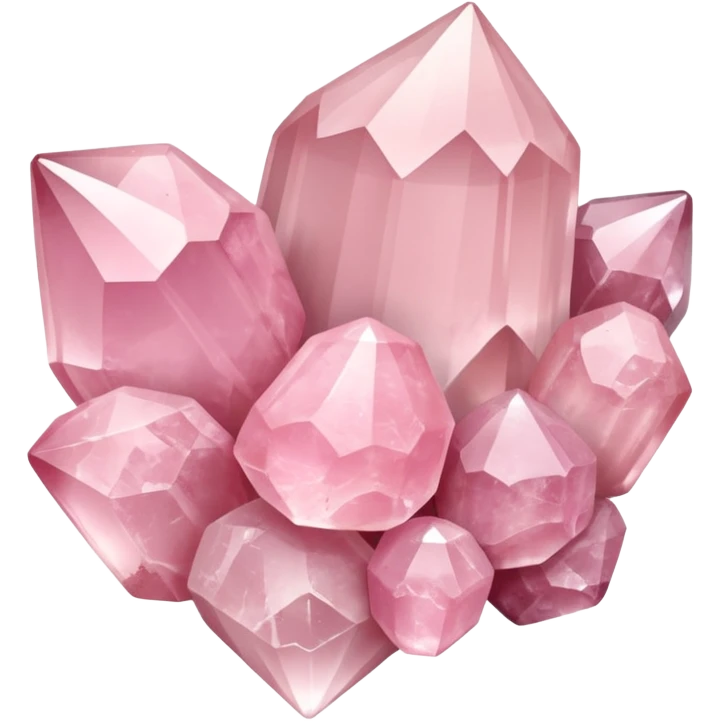 Rose quartz crystal cluster emoji