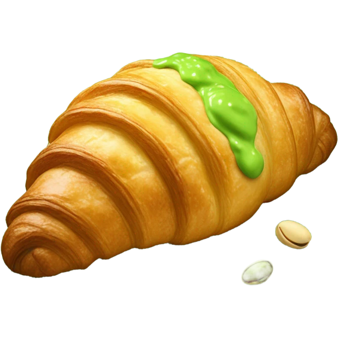 croissant with pistacho cream emoji
