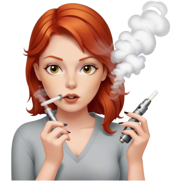 Redhead vaping  emoji