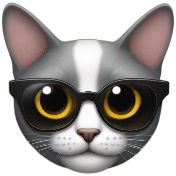 GATO NEGRO CON LENTES DE SOL emoji