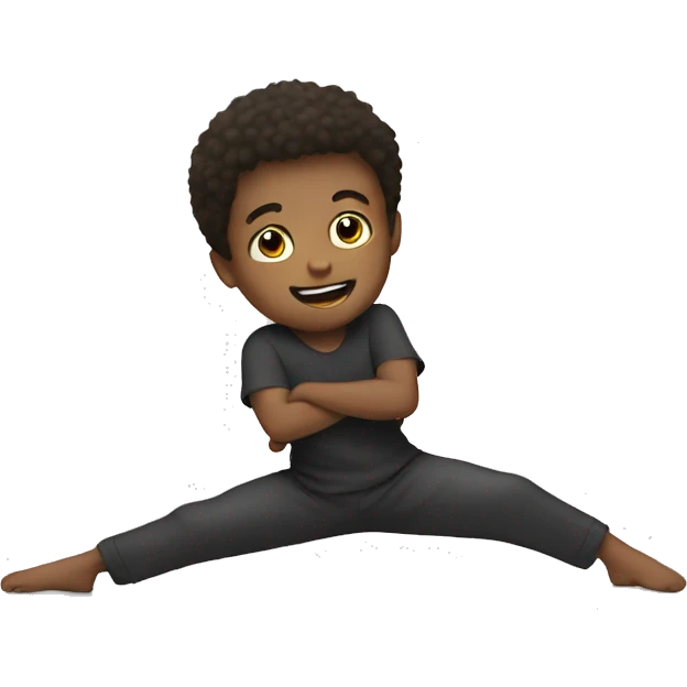 Boy doing a split emoji