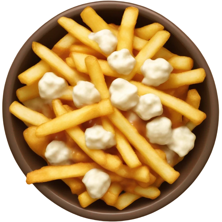 A bowl of poutine  emoji