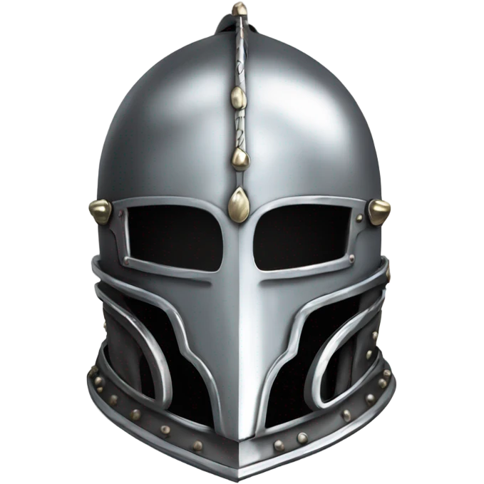 ornate french steel armet helmet chrome emoji