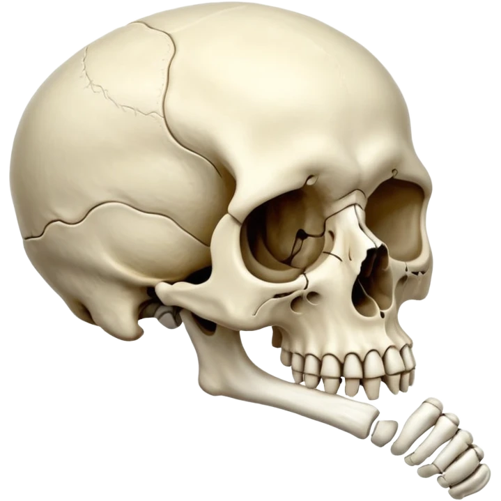 skull ribs humerus carpals femur tarsals  emoji