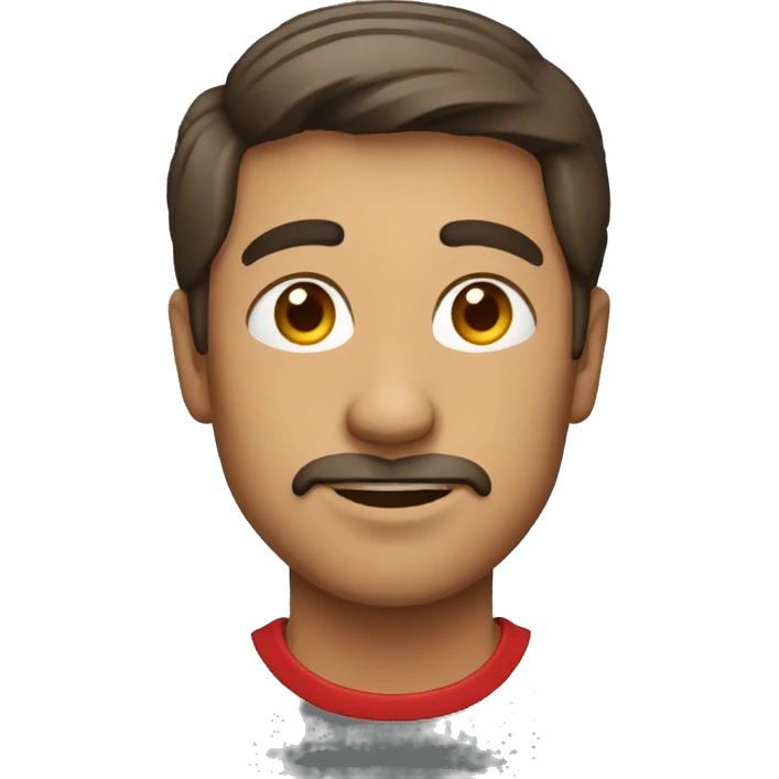 A man wearing red t-shirt emoji