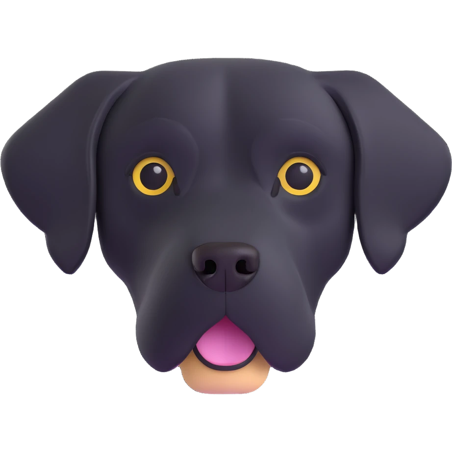 happy labrador dog face emoji