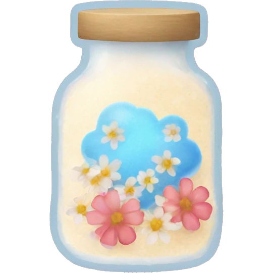 Bath salt with flowers emoji