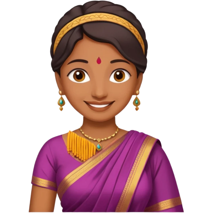 indian mom in her traditional clothes  emoji