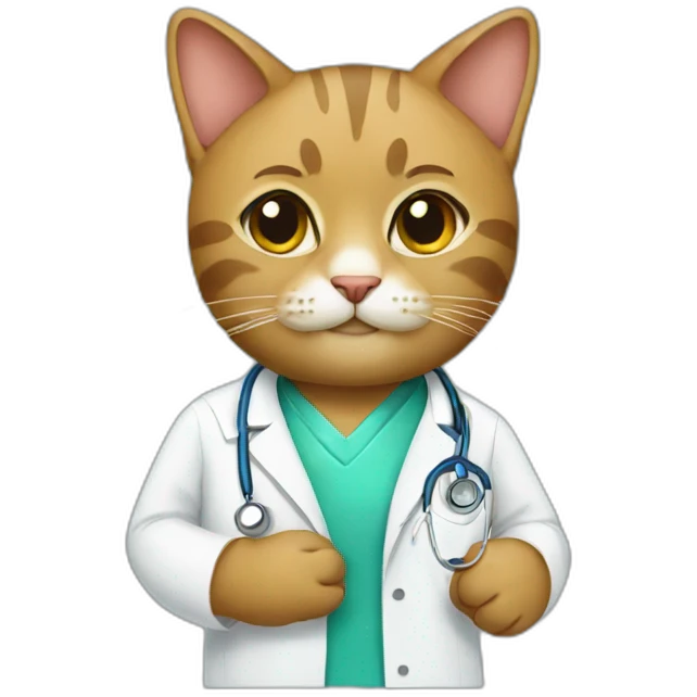 Cat doctor emoji