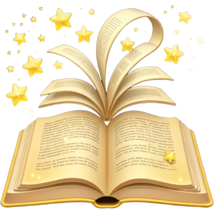 open book with sparkles above it emoji