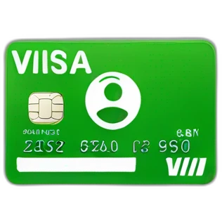 Visa green bank card emoji