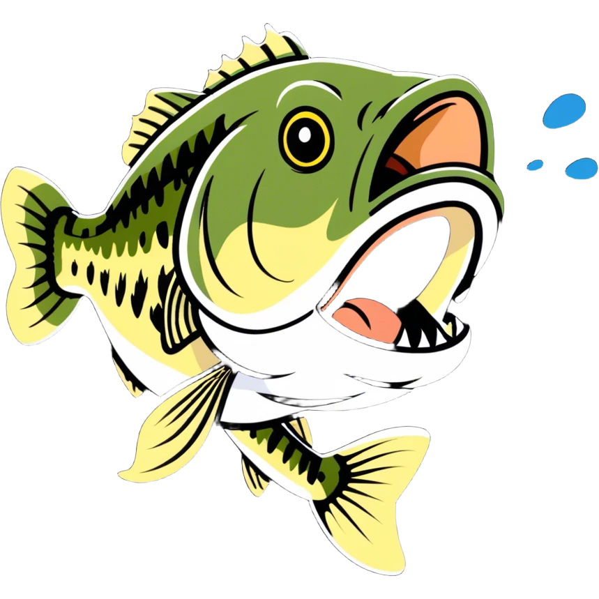Large mouth bass emoji