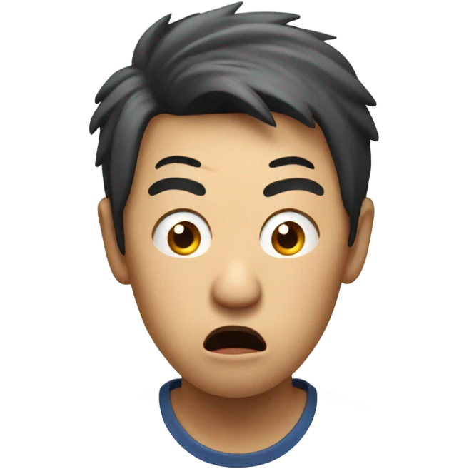 Shocked Asian man emoji