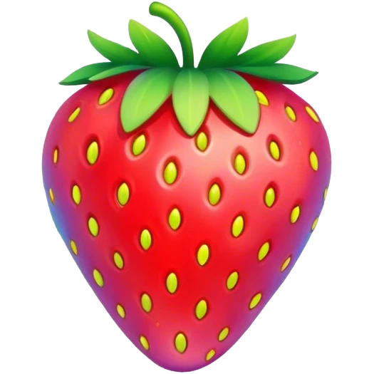 A rainbow strawberry emoji