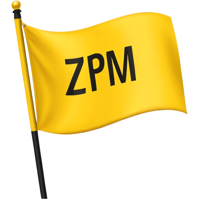 Put "ZPM" on a Yellow flag emoji
