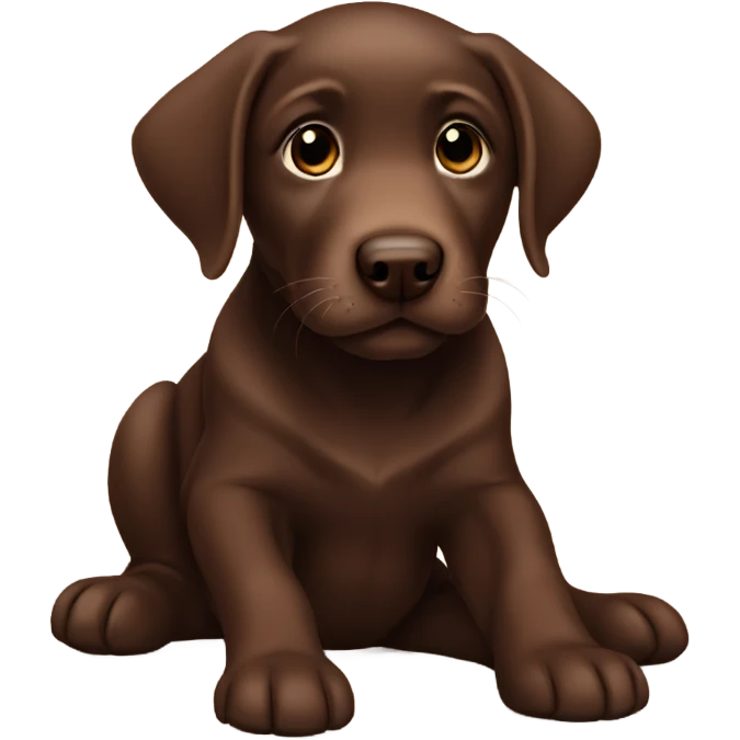 Chocolate Labrador puppy emoji