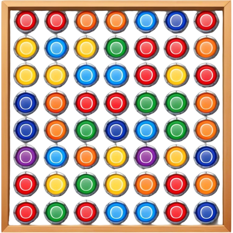 Icon for Bottle Cap Collecting (Capsophilia): a collection of colorful and unique bottle caps from various drinks, neatly arranged in a display case or on a table. The icon should emphasize the variety and charm of collecting bottle caps. Transparent background. emoji