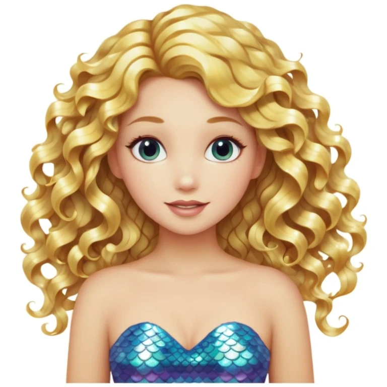 loira cacheada sereia emoji