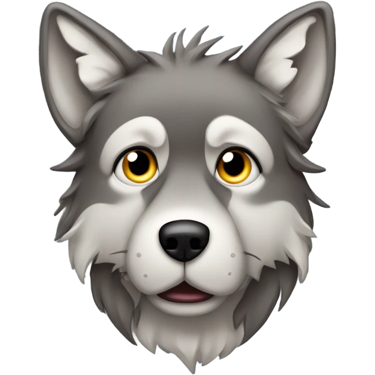 Sad wolf emoji