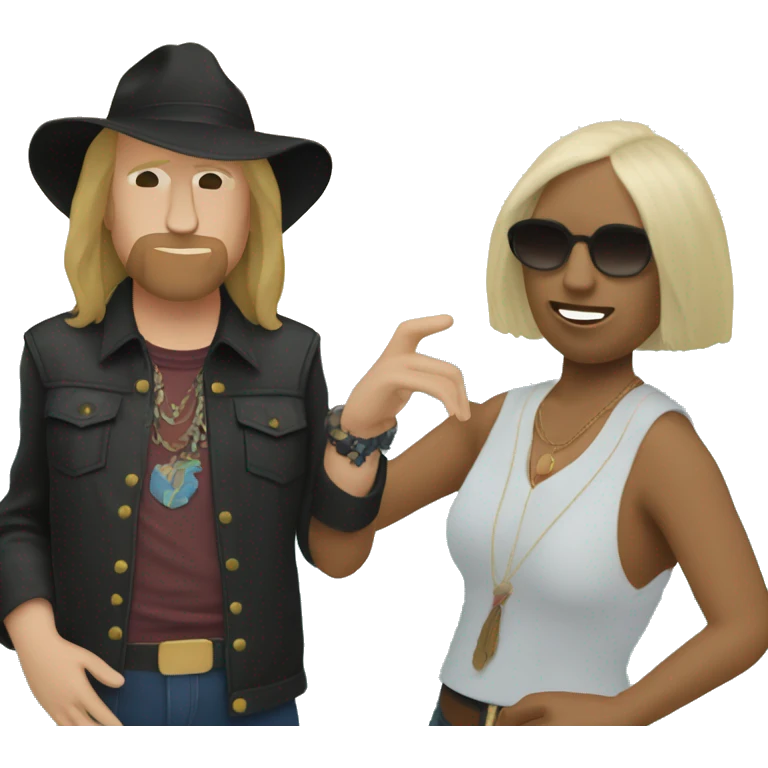 Karen Brookens with Tom Petty at the ocean emoji