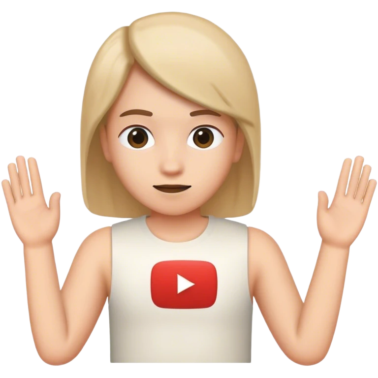 The YouTube logo on person’s body emoji