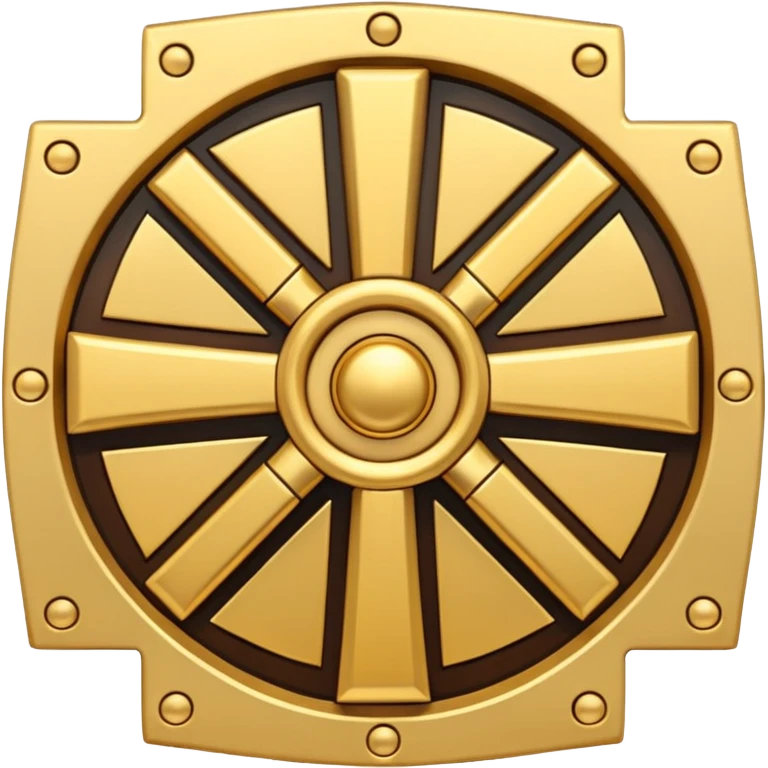 simplified iconic Chakana Andean cross gold color emoji