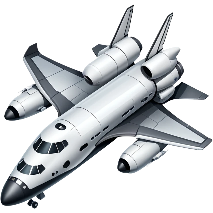 An icon featuring a collage of a space shuttle, a drone, and an airplane, symbolizing aerospace technology. The design includes rocket engines, wings, and flight paths, representing advancements in aviation and space exploration. Transparent background highlights cutting-edge aerospace engineering. emoji
