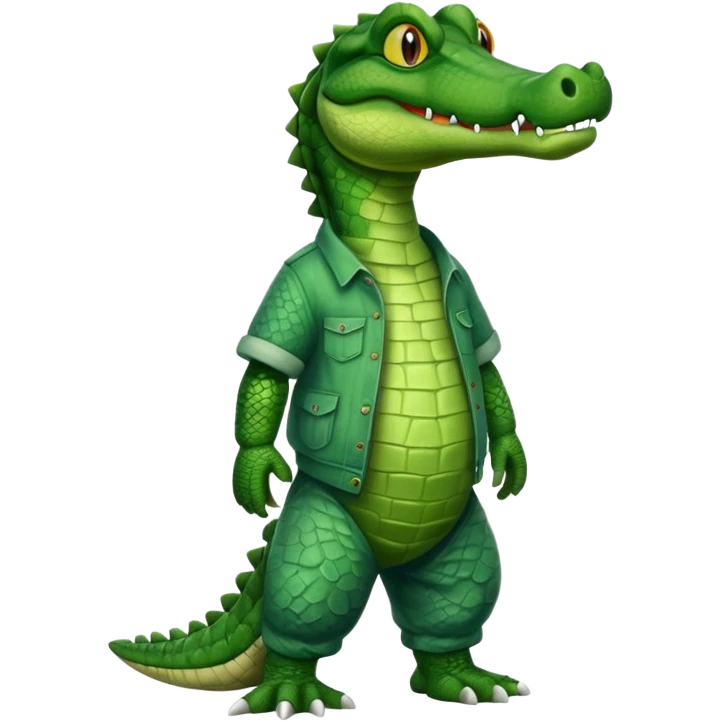 Alligator with baggy pants emoji