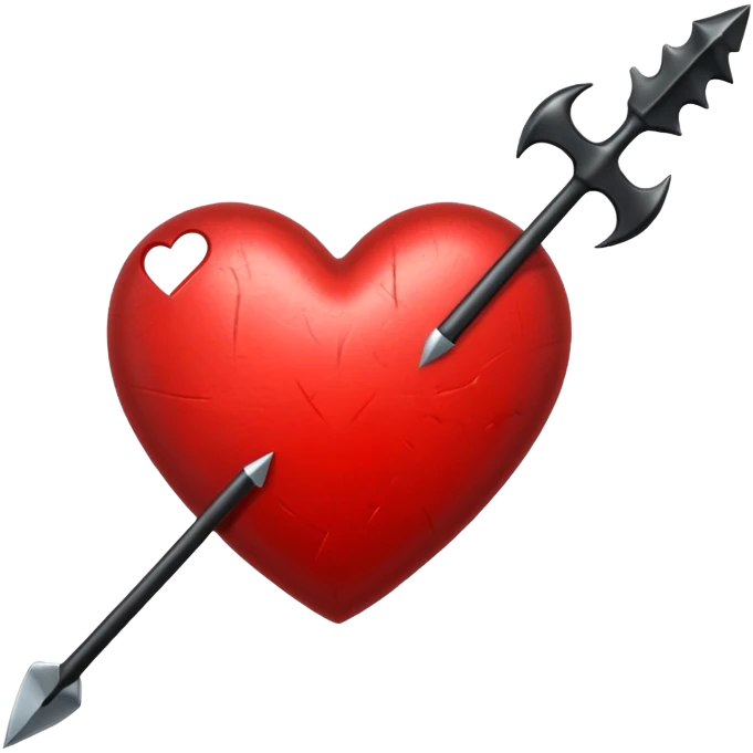 Corazón negro con una flecha emoji