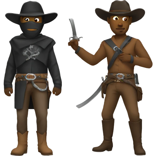Cowboy with ninja emoji