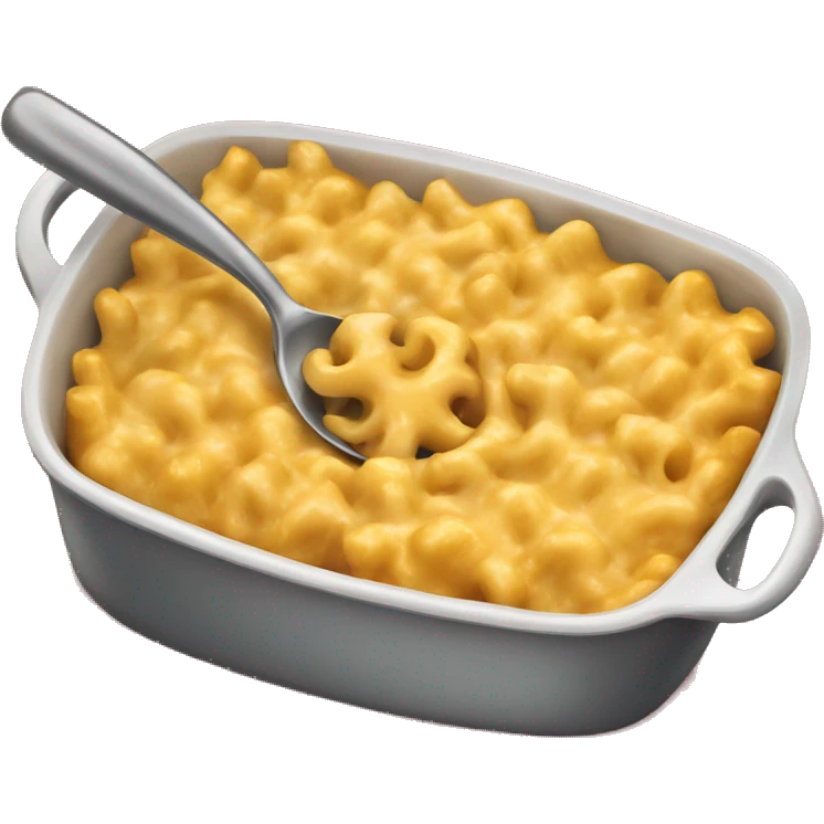 Mac & cheese in a baking dish emoji